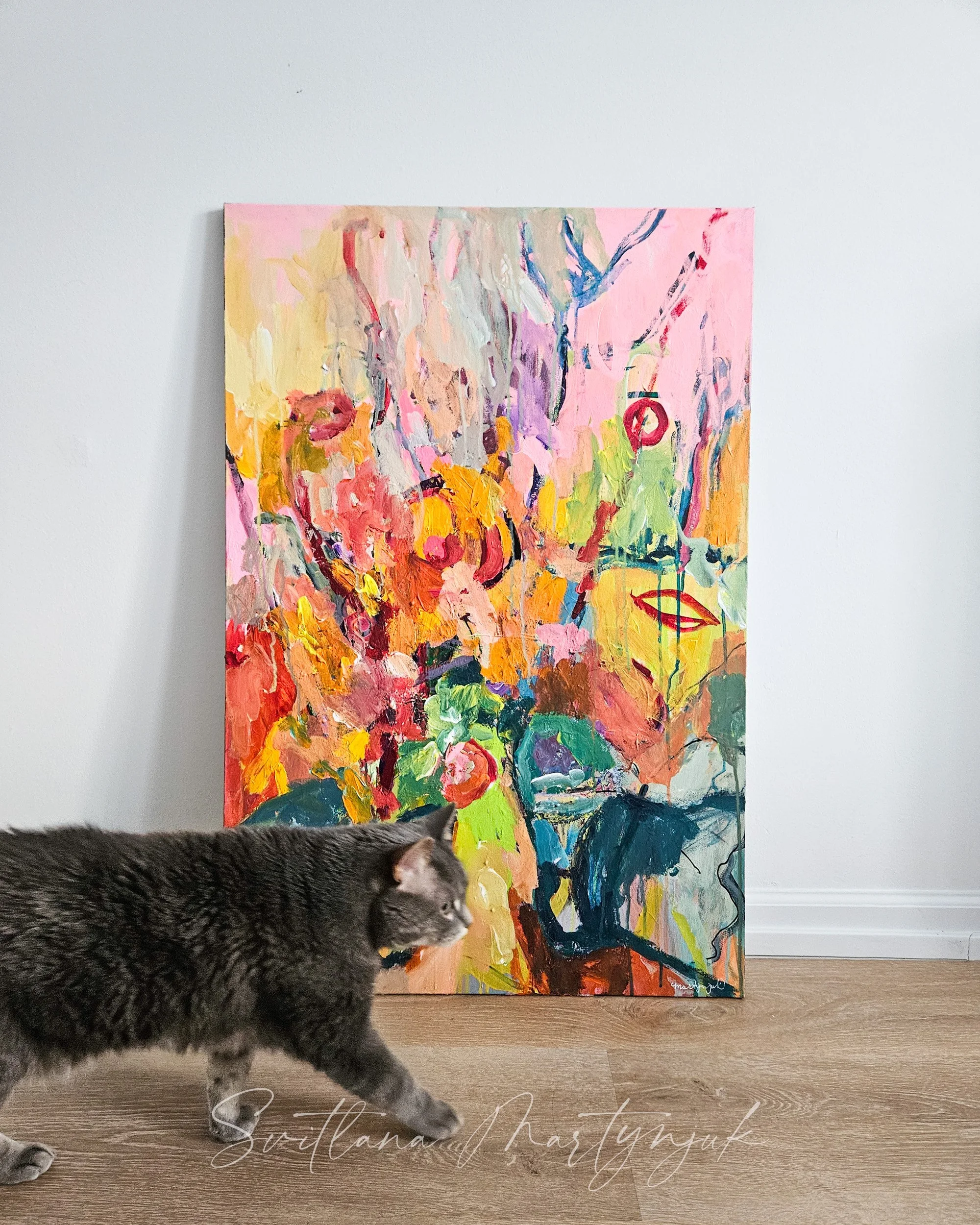 Let's Go Home - Bold and Vibrant Abstract Acrylic Art | Large